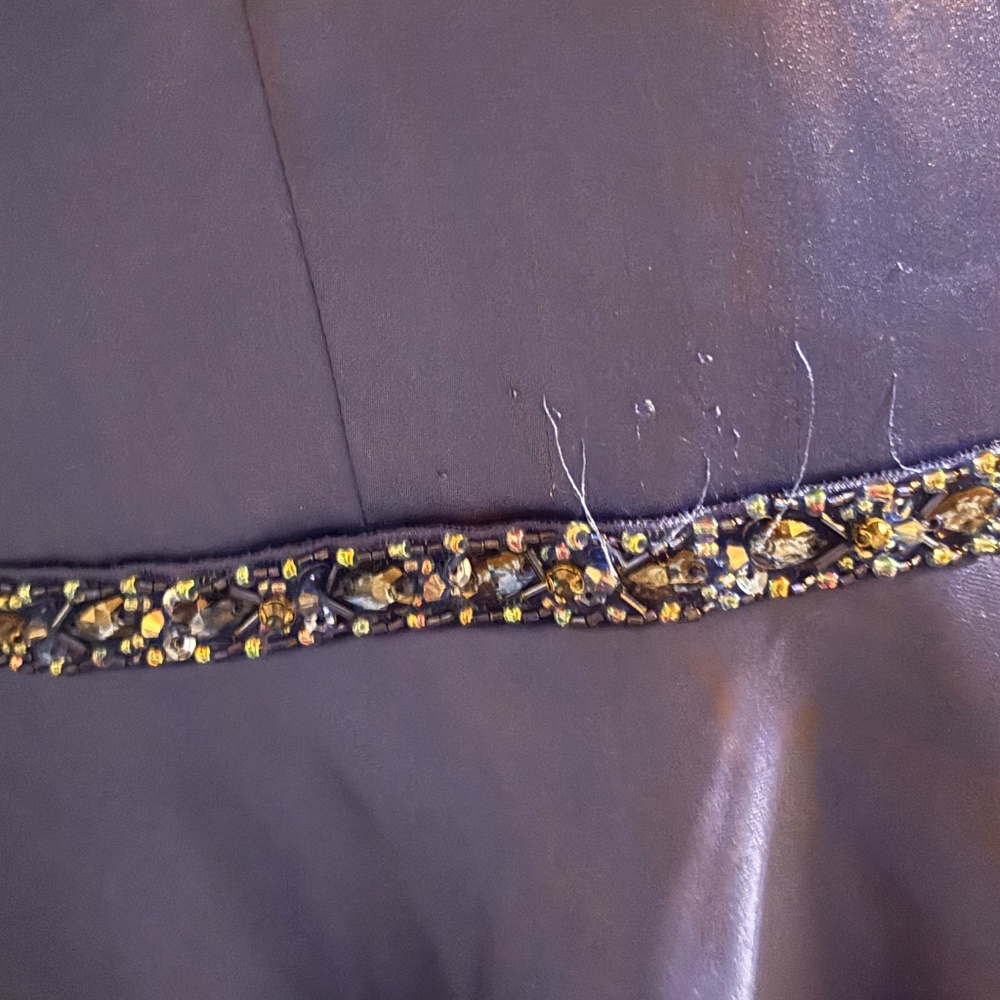 Ellie Wild By Mon Cheri Charmeuse Prom Gown Royal Blue Sz 20 - Picture 7 of 8